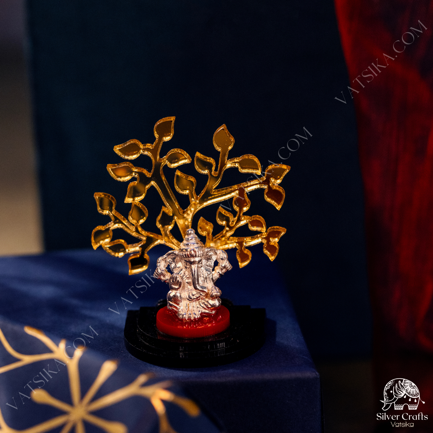 Kalpavruksha Tree with pure silver Ganesha